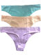 Βαμβακερά Γυναικεία String 3Pack με Δαντέλα