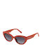 Sting Women's Sunglasses with Red Plastic Frame and Gray Gradient Lens SST458 09JT
