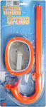 Μάσκα θαλάσσης με αναπνευστήρα σε πορτοκαλί χρώμα - 000301O