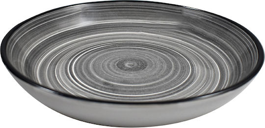 Chios Hellas Spacegrey Teller Suppe aus Porzellan Gray mit Durchmesser 23cm