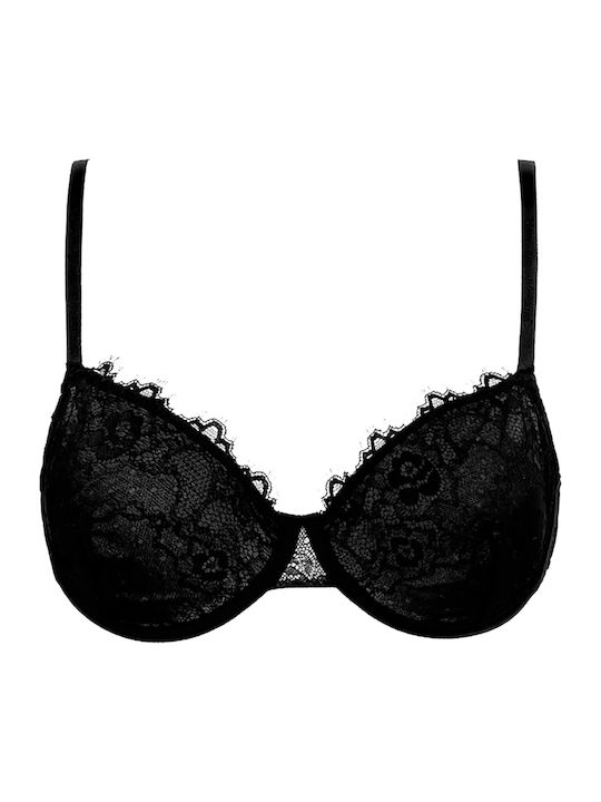 Pixie Intimates Emma Μαύρο Σουτιέν χωρίς Ενίσχυση με Μπανέλες