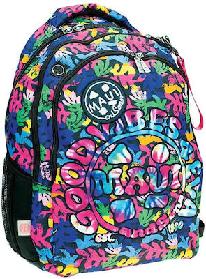 Back Me Up Sons Vibing School Bag Backpack Junior High-High School Multicolored 30lt