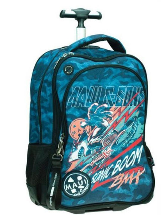 Back Me Up Sharkman School Bag Trolley Elementary, Elementary in Blue color 30lt