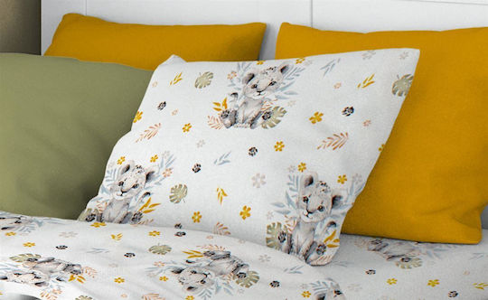Dimcol Kids Cotton Pillowcase 50x70cm Gray