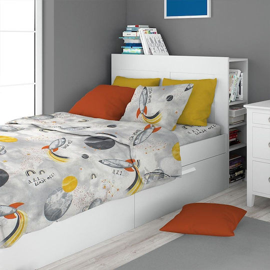 Dimcol Kids Cotton Pillowcase 50x70cm Gray