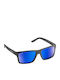 Bahia Floating Unisex Sonnenbrille mit Gray Kunststoff Gestell und Blau Polarisiert Spiegel Linse