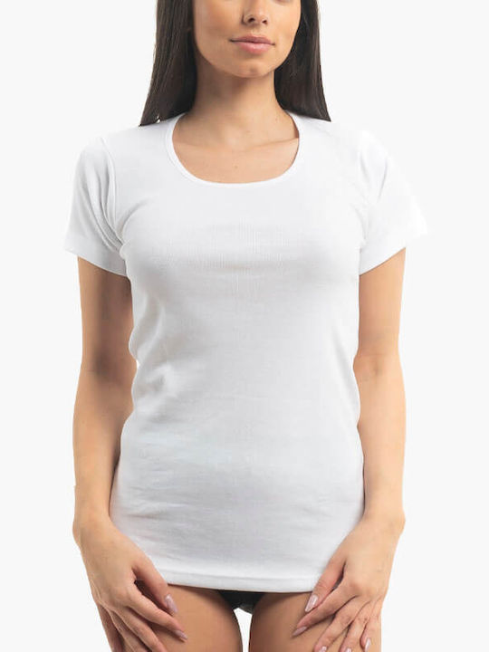 A.A UNDERWEAR Women's Short Sleeve Cotton T-Shirt White