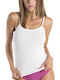 Women's T-Shirt with Spaghetti Strap White