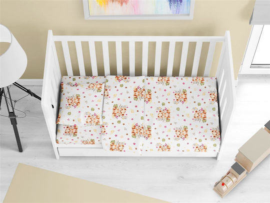 Dimcol Set Copertă de Pătuț cu Față de Pernă Bej 120x160cm.