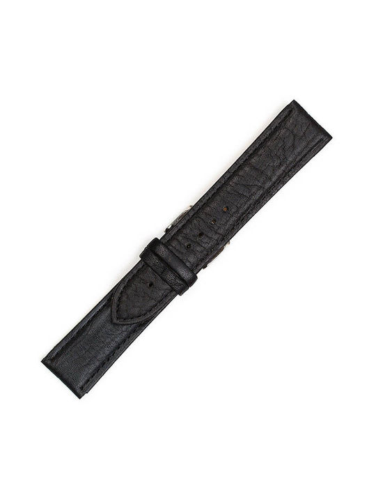 Leather Strap 20mm Black Embossed