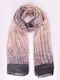 Women's scarf with viscose patterns Grey
