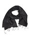 Unisex scarf 100% silk black