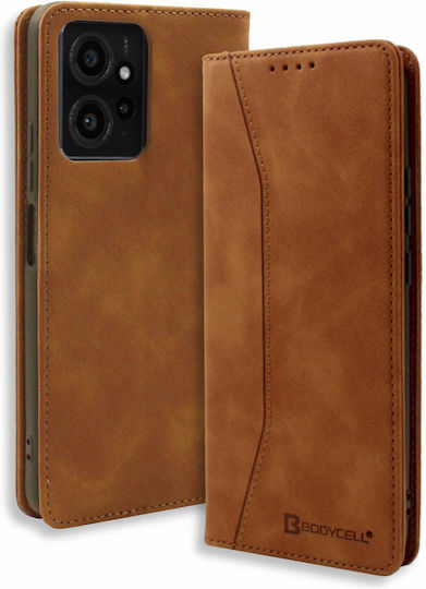 Bodycell PU Leather Brieftasche Synthetisches Leder Braun (Xiaomi Note 12)