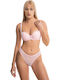 Koza Lace Underwear Set with Bra & Slip Pink