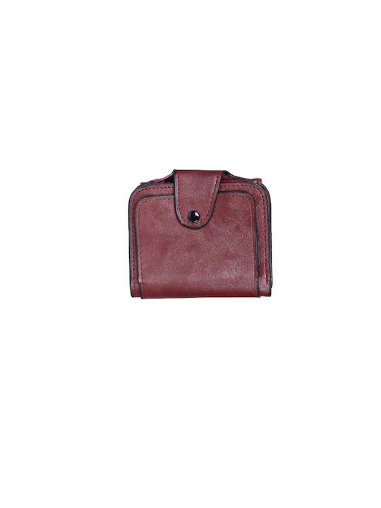 Unisex wallet in burgundy leatherette