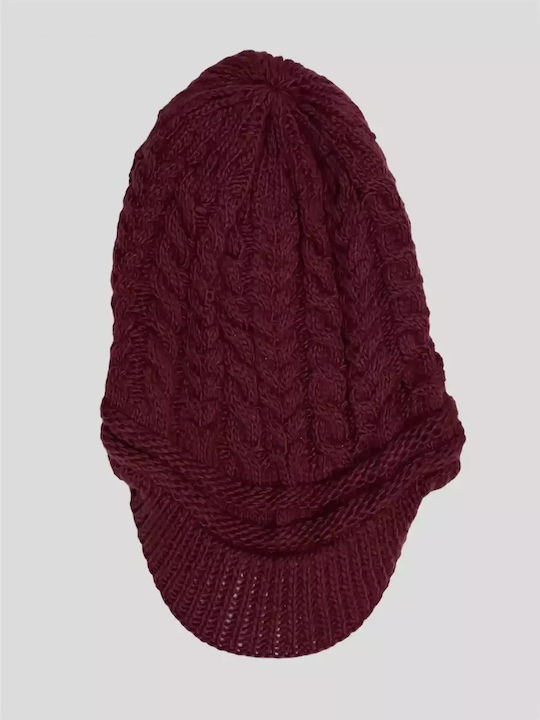 Women's Knitted Hat-Bordeaux Beret