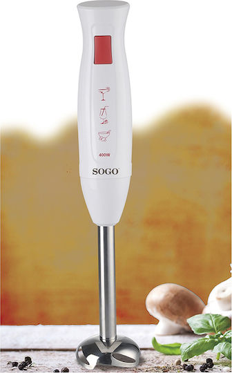 Sogo BAT-SS-14220 Шейкър за ръце с неръждаема стоманена пръчка 400W Бял