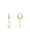 Folli Follie Chain Addiction Ii Piercing-uri Pentru Urechi Cercei Sfârcitura Placat Cu Aur Alb