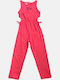 Kinder Overall Stoff Fuchsie