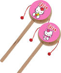 Wooden Drum with the name Hello Kitty