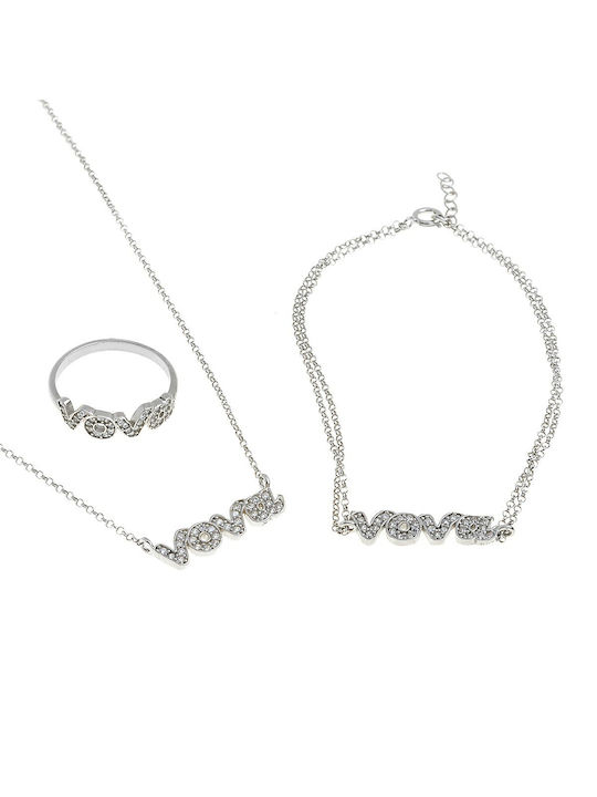 SILVER JEWELRY SET 925' "NONNA" 3 PIECES CODE: 821001