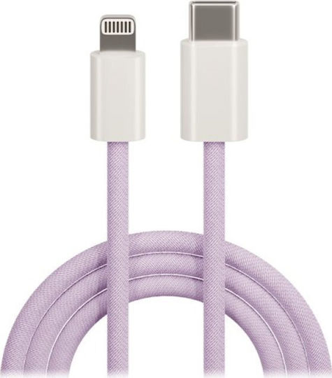 Maxlife Geflochten USB-C zu Lightning Kabel 20W Lila 1m (MXUC-06)