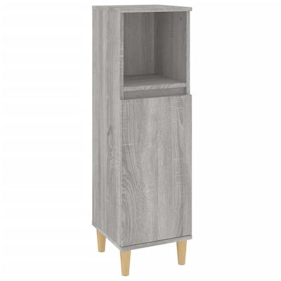 vidaXL Cabinet de coloană pentru baie Etaj M30xL30xH100cm Sonoma