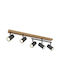 Globo Lighting Spot with 5 Lights and with Socket GU10 in Black Color