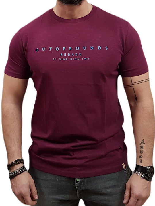 Rebase 231.RTS.032 T-shirt Μπορντό