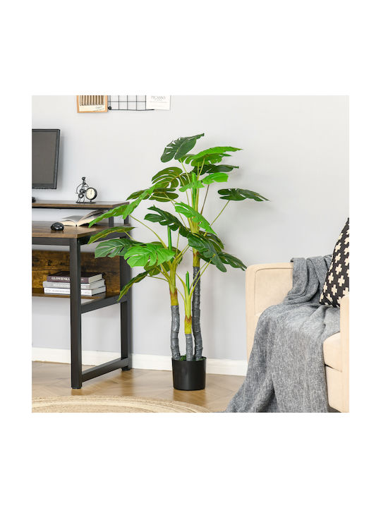 Künstliche Pflanze im Topf Monstera Grün 120cm HomCom