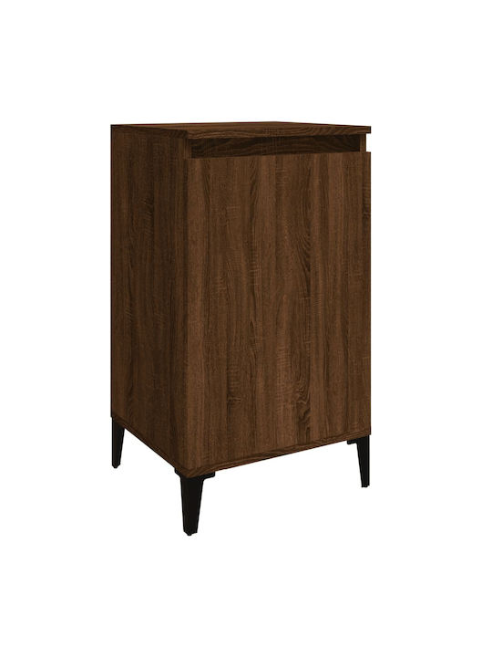 Ξύλινα Bedside Tables with Metallic Legs 2pcs B...