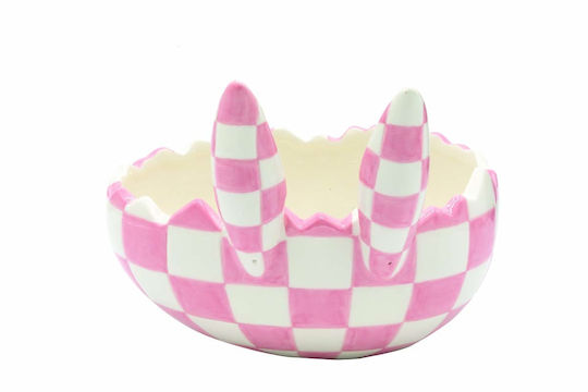 JK Home Decoration Dekorative Schüssel Keramik Weiß 17x14.8x14cm 1Stück