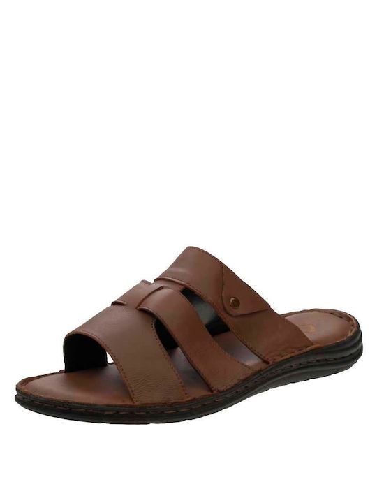 Gale Men's Leather Sandals Tabac Brown