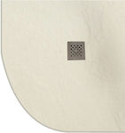 Karag Pietra Semi Cream Ημικυκλική Ακρυλική Ντουζιέρα 80x80cm