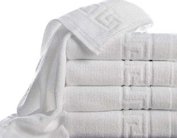 Cotton Linen Σετ 84 Ξενοδοχειακές Πετσέτες Προσώπου Λευκές Μαίανδρος Cotton Linen Σετ 84 Ξενοδοχειακές Πετσέτες Προσώπου Λευκές Μαίανδρος