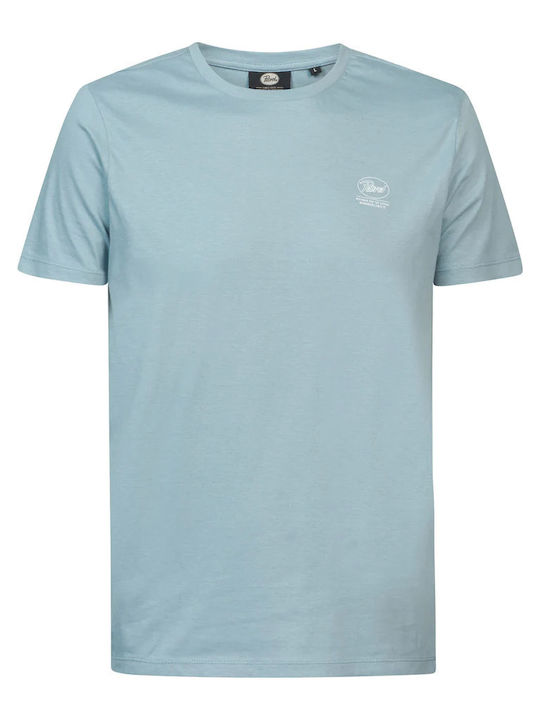 Petrol Industries T-shirt Bărbătesc cu Mânecă Scurtă Dusty Blue