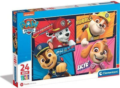 Детски Пъзел Supercolor - Paw Patrol за 3++ Години 24бр Clementoni