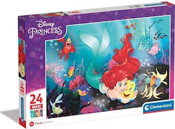 Puzzle pentru Copii Supercolor - The Little Mermaid pentru 3++ Ani 24buc Clementoni