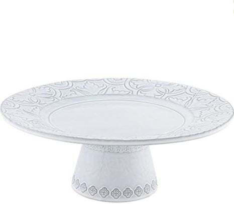 Bordallo Pinheiro Rua Nova Cake Stand White 28x28cm
