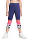 Kids Legging Sports Capri Purple
