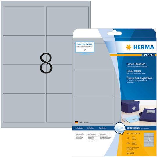 Herma Etichete autoadezive A4 Dreptunghiulare 99.1x67.7mm