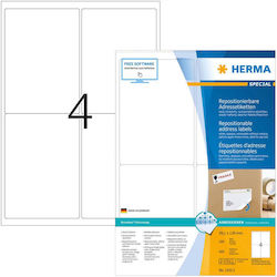 Herma 400Stück Klebeetiketten in Weiß Farbe 99.1x139mm