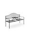 Two-Seater Sofa Outdoor Metallic Black 150x53x95cm