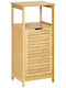 Kleankin Wäschekorb aus Bamboo 40x30x86.5cm Beige