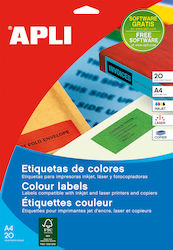 Apli Self-Adhesive Rectangular A4 Labels 210x297mm