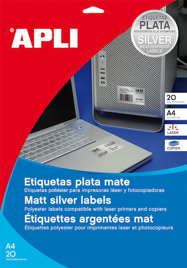 Apli Etichete autoadezive A4 Dreptunghiulare 63.5x29.6mm