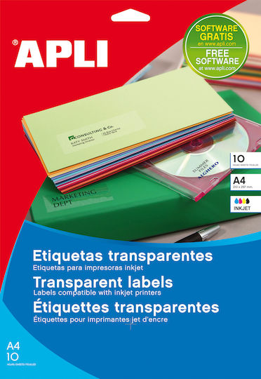 Apli Αυτοκόλλητες Ετικέτες Α4 Ορθογώνιες 63.5x38.1mm