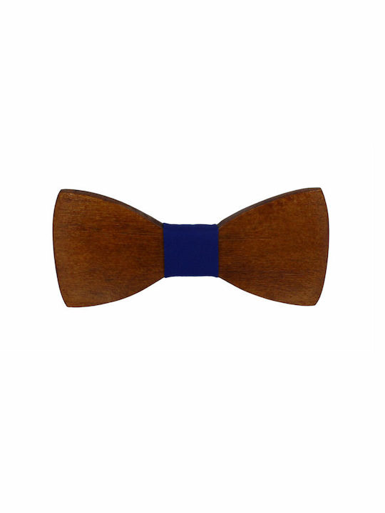 JFashion Kids Wooden Bow Tie Μαόνι Blue