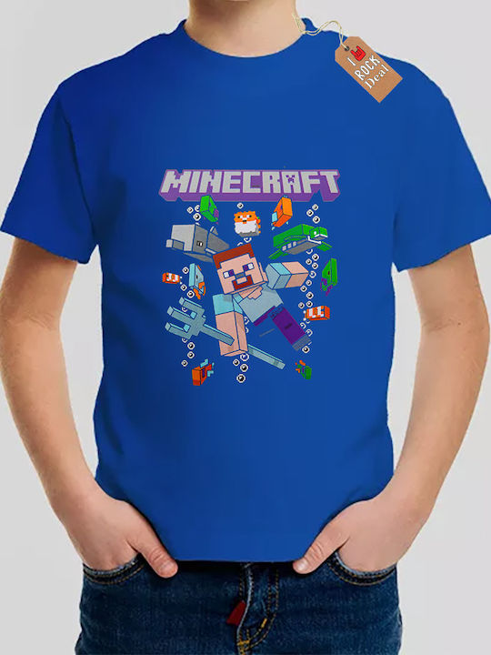 Kinderoberteile T-Shirts Blau Minecraft