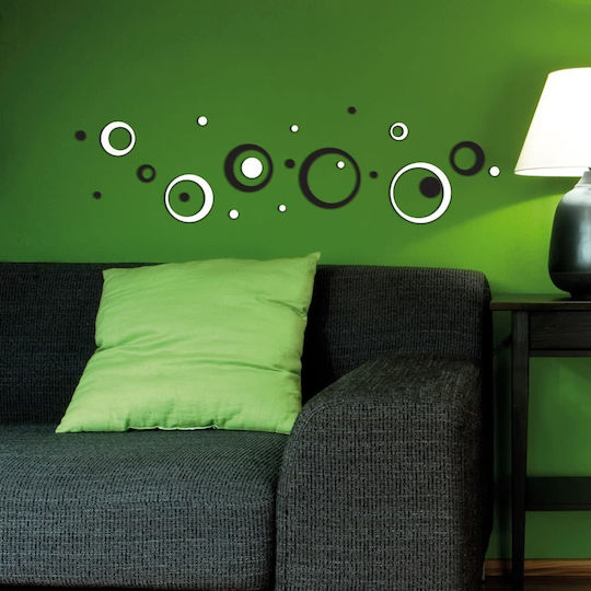 Dekorativer Aufkleber Wand Black & White Circles 1Stück Ango Dekorativer Aufkleber Wand Black & White Circles 1Stück Ango